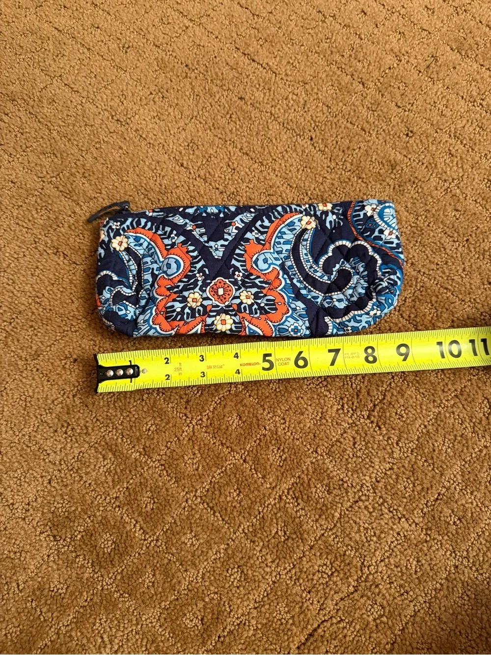 Vera Bradley Marrakesh Blue Brush and Pencil Zip Case